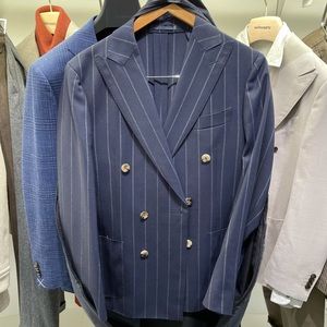 Suit Supply Havana Navy Stipe Suit
